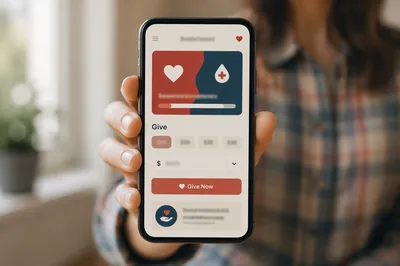 Online Giving App on Smartphone Screen