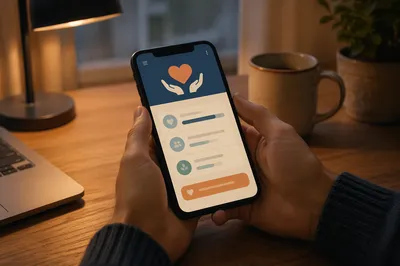 Online Giving App on Phone Screen