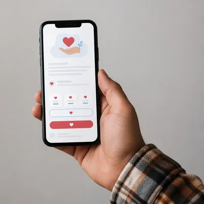 Online Giving App on Smartphone Screen