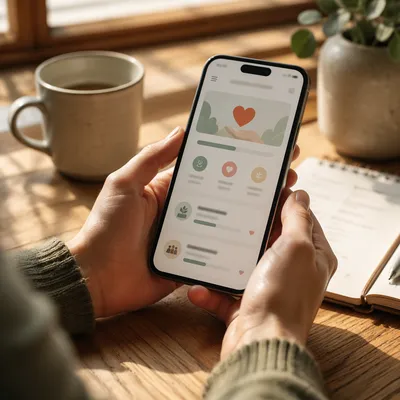 Mobile Giving App on Phone Screen