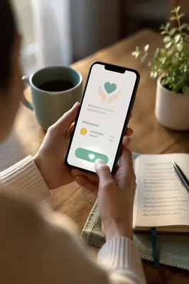 Online Giving App on Smartphone at Home