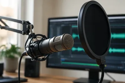 Professional Podcast Microphone Home Studio Setup