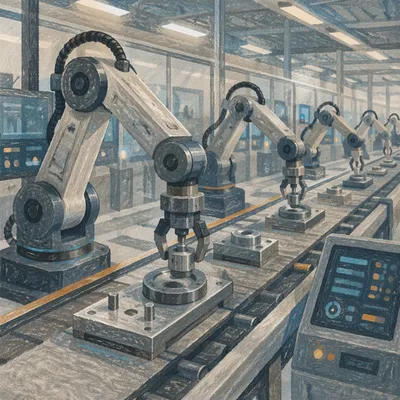 Robotic Arms in Automated Factory Line