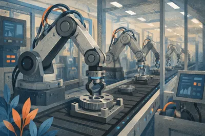 Robotic Arms in Automated Factory Line