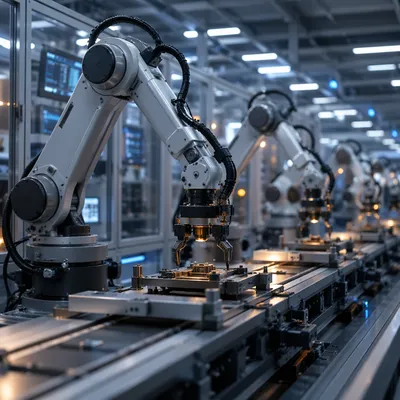 Robotic Arms in Automated Factory Line