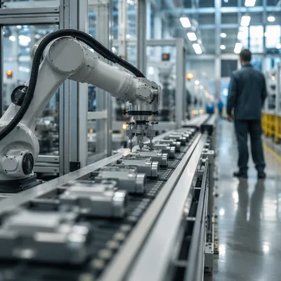 Robotic Arm on Modern Assembly Line