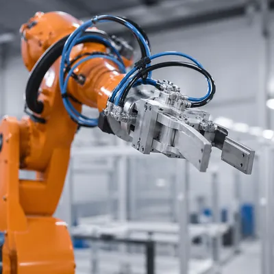 Industrial Robotic Arm in Automation Lab