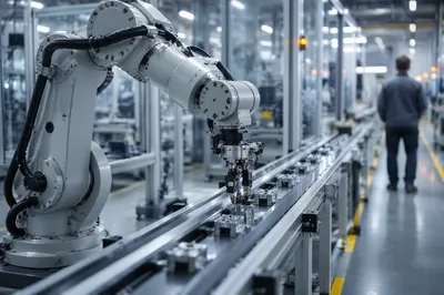 Robotic Arm on Modern Assembly Line