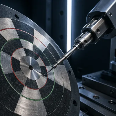 Precision Robotic Arm Calibration Close Up
