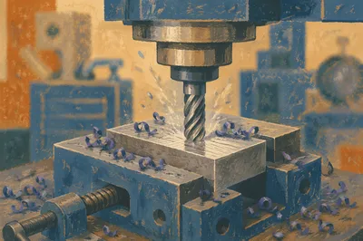 Precision CNC Robotic Milling Close Up