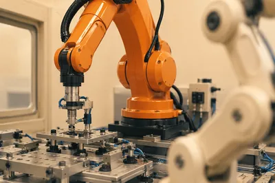 Precision Robot Arm in Modern Manufacturing Lab