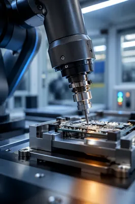 Precision Robotic Arm Assembly Close Up