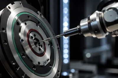 Precision Robotic Arm Calibration Close Up