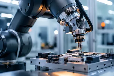 Robotic Arm Precision Assembly Close-Up