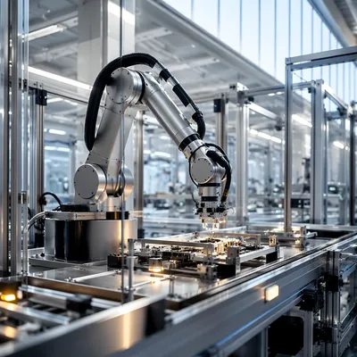 Robotic Arm on Modern Factory Line