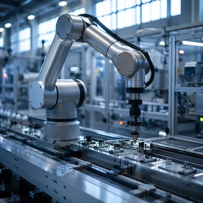 Robotic Arm on Modern Factory Line