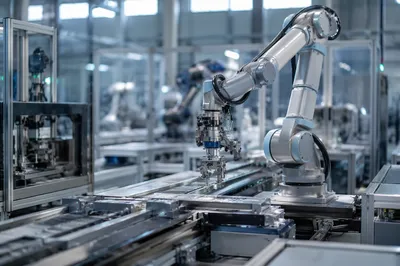 Robotic Arm in Modern Factory Line