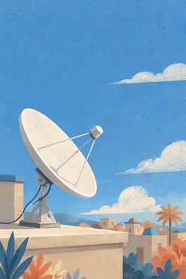 Satellite Dish Under Clear Blue Sky