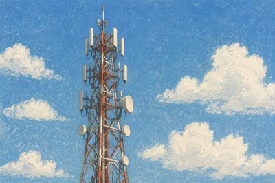 Communication Tower Under Bright Blue Sky