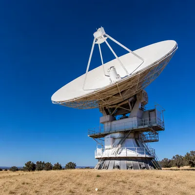 Satellite Dish Under Clear Blue Sky