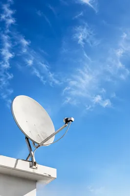 White Satellite Dish Under Clear Blue Sky