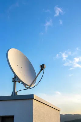 Satellite Dish Under Clear Morning Sky