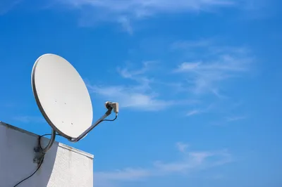 Satellite Dish Under Clear Blue Sky