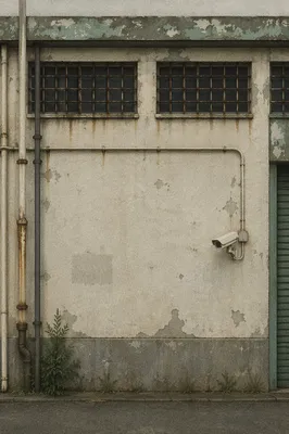 Exterior Security Camera on Industrial Wall