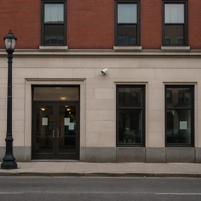 Security Camera on Urban Building Facade
