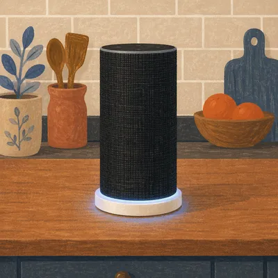 Minimal Smart Home Voice Assistant Speaker