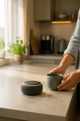 Smart Voice Assistant in Morning Kitchen