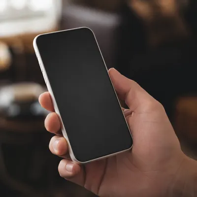 Hand Holding Smartphone With Blank Screen