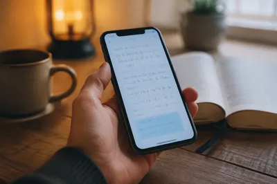 Morning Prayer Notes on Smartphone Screen