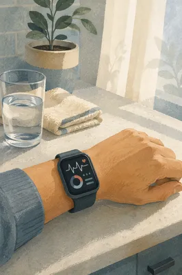Smartwatch Health Tracking in Morning Light