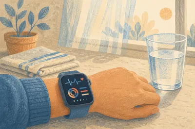Smartwatch Health Tracking in Morning Light