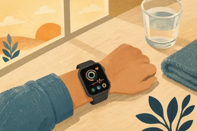 Smartwatch Health Data on Morning Wrist