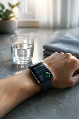 Smartwatch Health Data in Morning Light