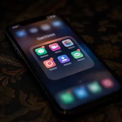 Moody Smartphone Social Apps Close-Up