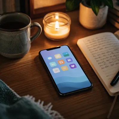 Intentional Technology on Evening Study Desk