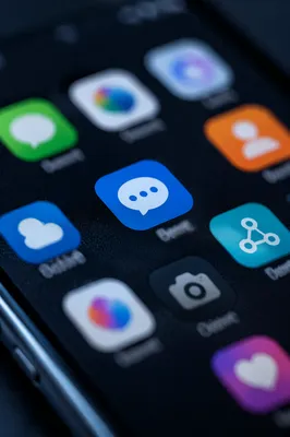 Macro Smartphone Social Media App Icons
