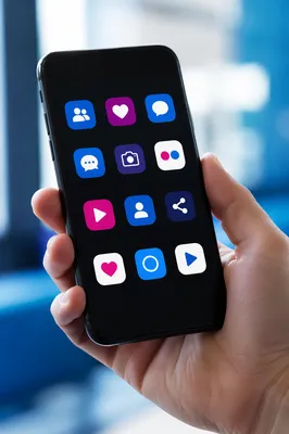 Smartphone Screen With Social Media Icons