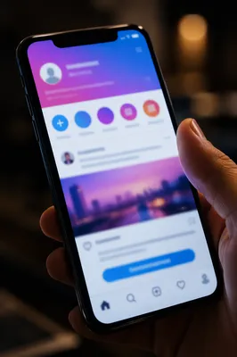 Smartphone Social Media App Screen Closeup
