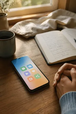 Mindful Smartphone Apps on Warm Desk