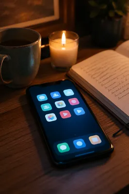 Intentional Smartphone Apps on Evening Desk