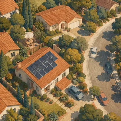 Solar Rooftop Neighborhood with Renewable Energy