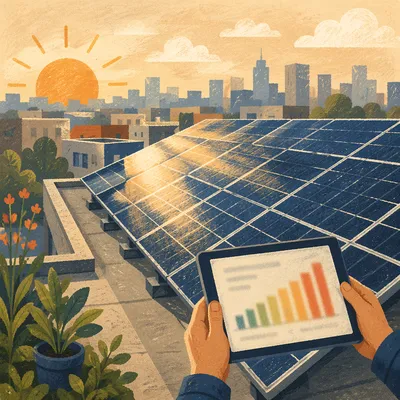Rooftop Solar Panels with Renewable Energy Data