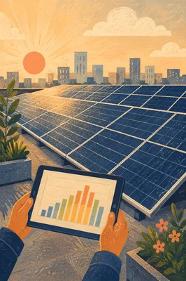 Morning Rooftop Solar Panels and Energy Data