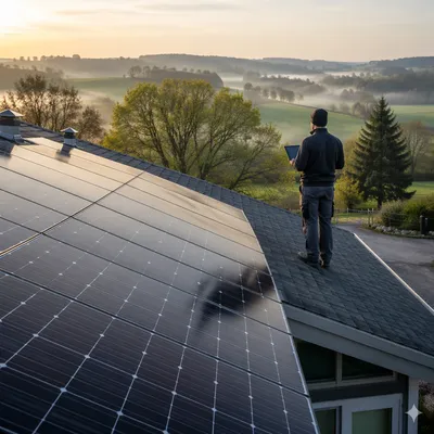 Rooftop Solar Panels at Rural Community Building