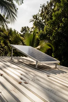 Rooftop Solar Panel in Tropical Sunlight