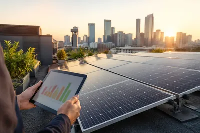 Rooftop Solar Panels Monitoring Renewable Energy